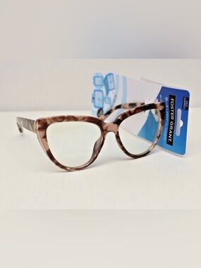 NEW Foster Grant KIDS Brown Marble Blue Light Glasses 100%UV FG GVL 20 01 201 BL